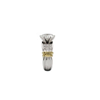 Marquise Lab Grown Diamond Two Tone Engagement Ring (18K)
