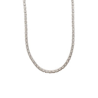 Diamond Cut Ice Link Chain (Silver)
