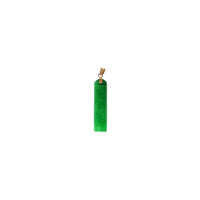 Cylinder Shape Jade Pendant (14K)