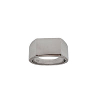 Rectangular Closed Back Signet Ring (Silver)