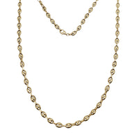 Yellow Gold Puffy Mariner Chain (14K)
