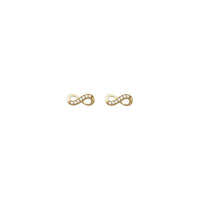 CZ Infinity Stud Earrings (14K)