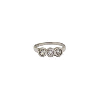 Baby CZ Three Stone Ring (14K)