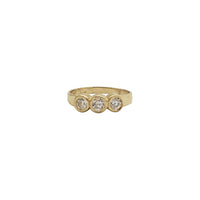 Baby CZ Three Stone Ring (14K)