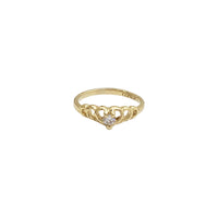 Baby CZ Heart Ring (14k)
