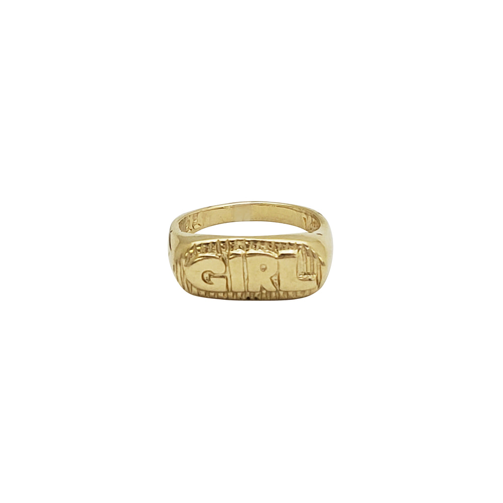 Baby-Sized "GIRL" Ring (14K)