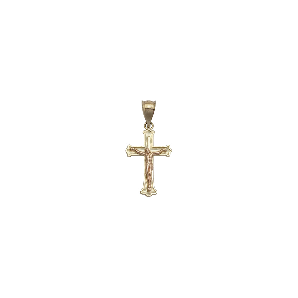 Two-Tone Cross Pendant (14K)