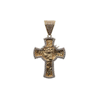 Jesus Head Cross Pendant (14K)