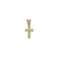 CZ Diamond-Cut Cross Pendant (14K)