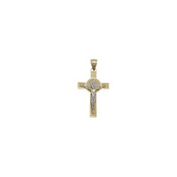 Two-Tone Diamond-Cut Cross Pendant (14K)