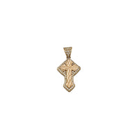 CZ Diamond-Cut Cross Pendant (14K)