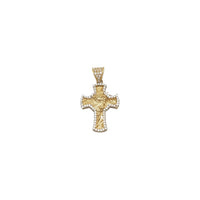 CZ "Gaze of Jesus" Cross Pendant (14K)