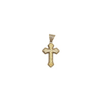 CZ Diamond-Cut Cross Pendant (14K)