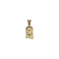 CZ Jesus Face Pendant (14K)