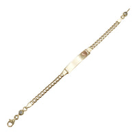 Zirconia Monaco Heart ID Bracelet (14K)