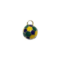3D Classic Football / Soccer Ball Pendant (14K)