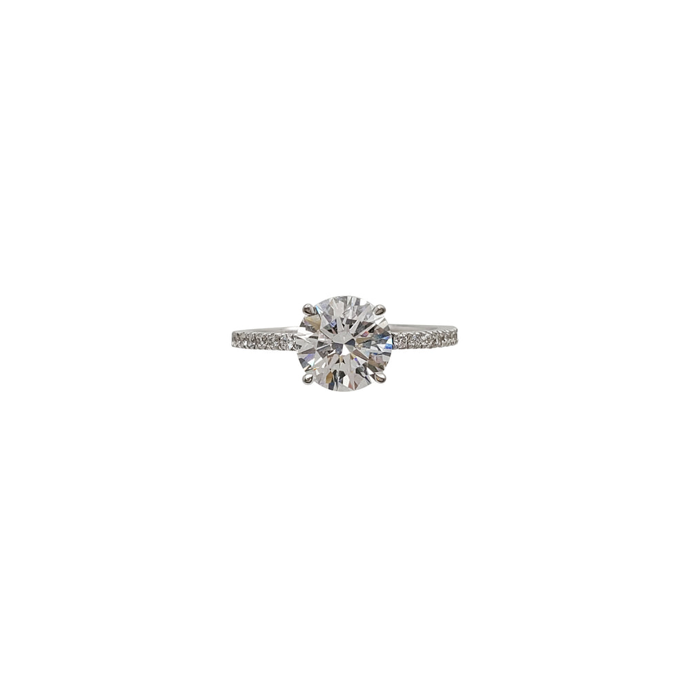 Round Lab Grown Diamond Engagement Ring (14K)