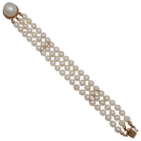 Three-Strand Pearl Bracelet (14K)
