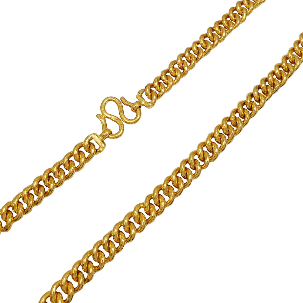 Solid Cuban Link Chain (24K)