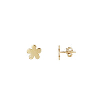 Yellow Gold Flower Stud Earring (14K)