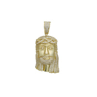 Iced-Out Jesus Head (Yellow Silver)