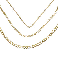 [Hollow] Italian Cuban/Open Curb Chain (14K)