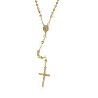 Plain Bead Rosary Necklace (Yellow Silver)