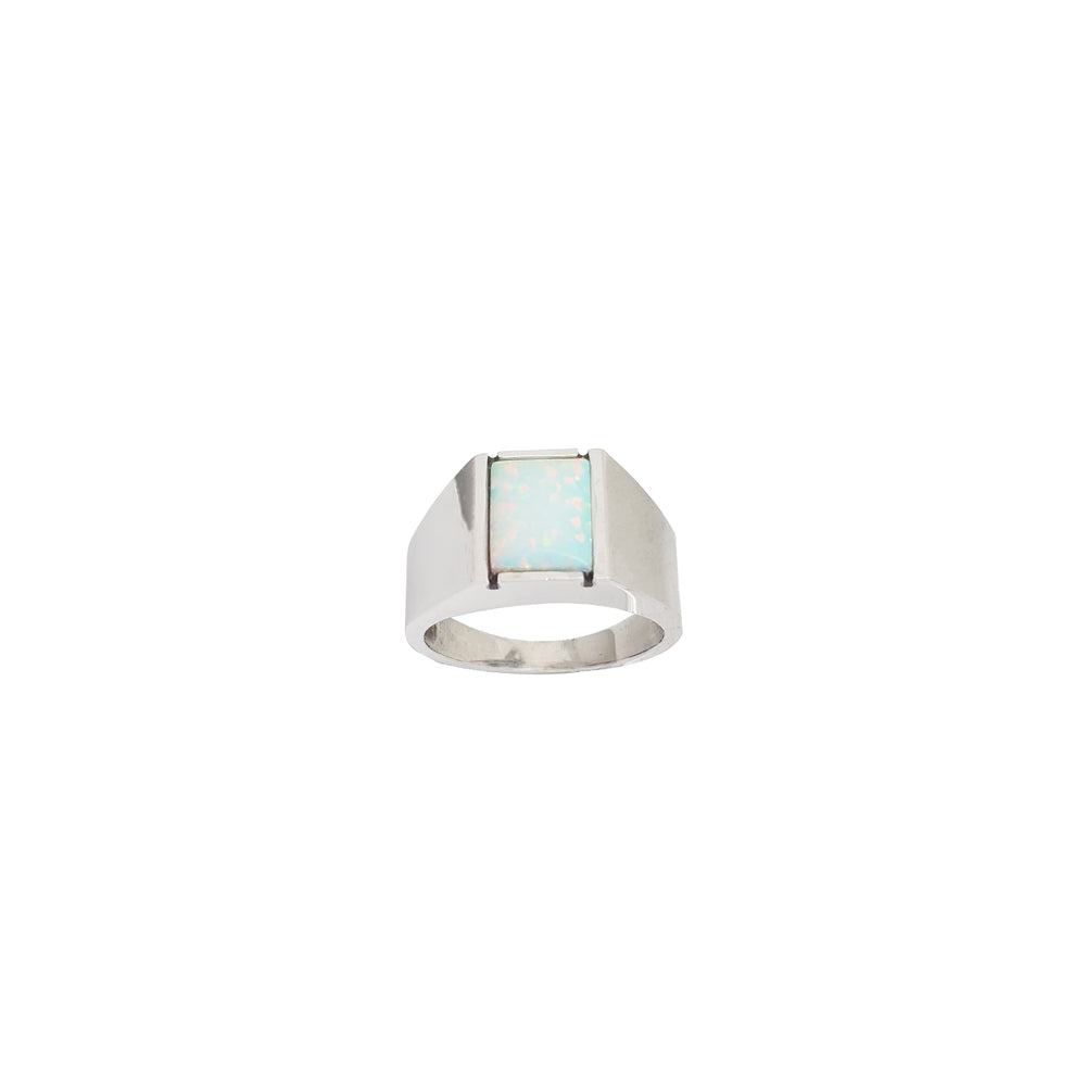 Opal Signet Ring (Silver)