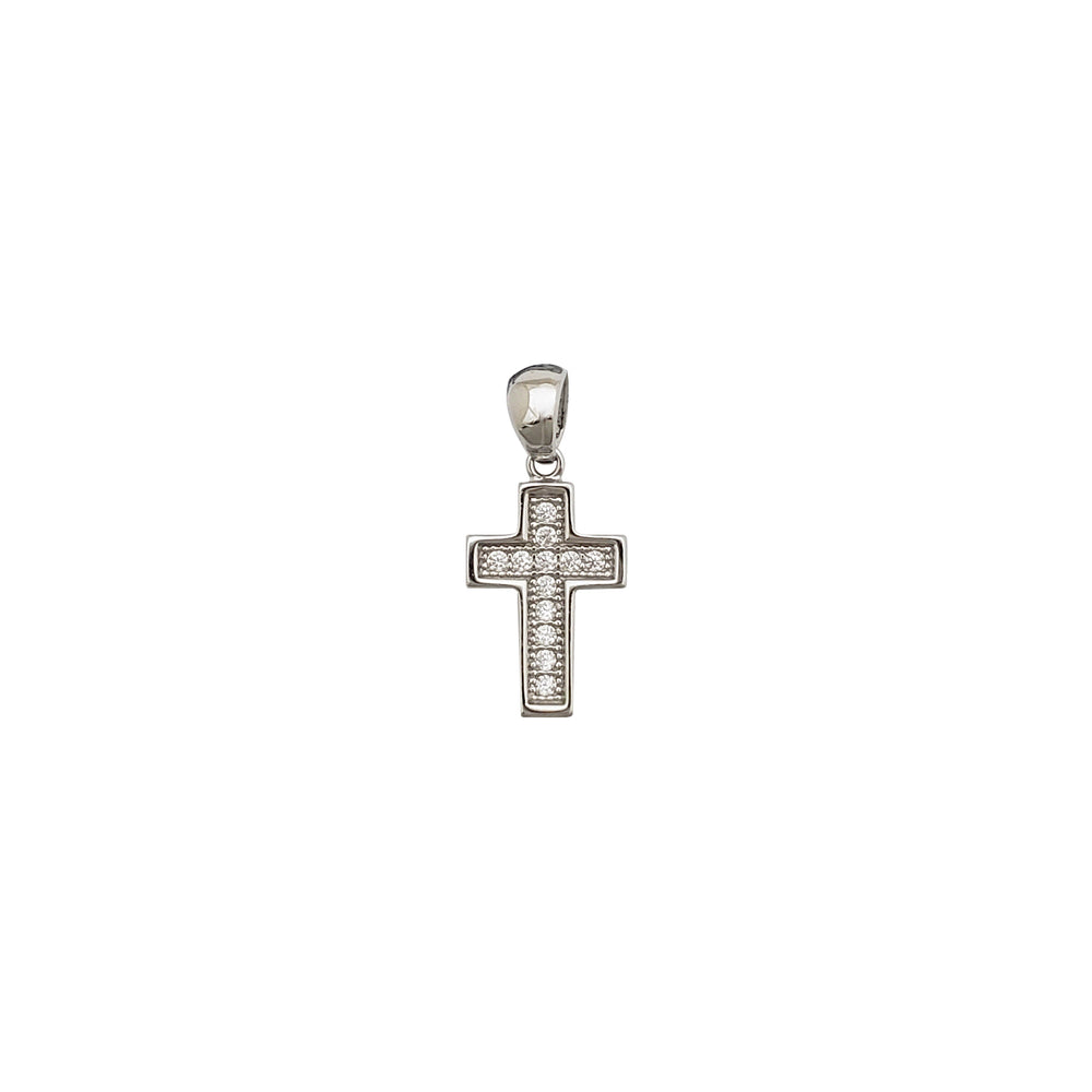 Cubic Zirconia Cross Pendant (Silver)