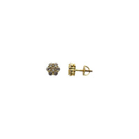 CZ Flower Stud Earrings (Silver)