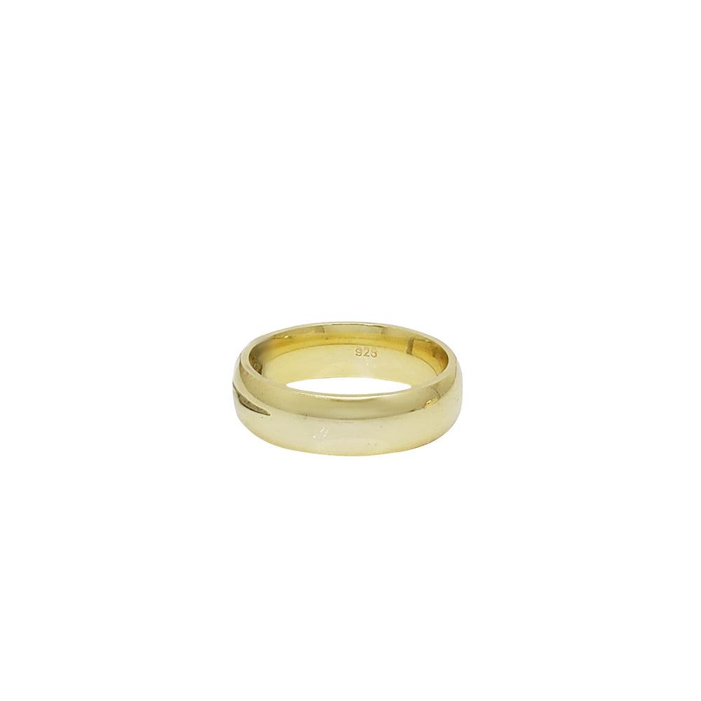 Plain Wedding Band (Yellow Silver)