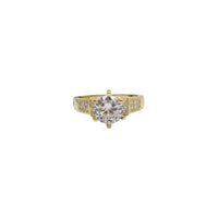 Zirconia Engagement Ring (Yellow Silver)