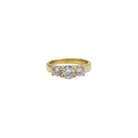 Zirconia Engagement Ring (Yellow Silver)