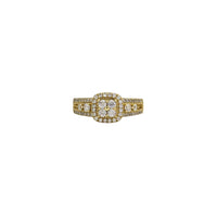 Zirconia Engagement Ring (Yellow Silver)