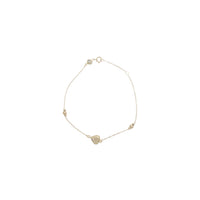 Zirconia Heart Fancy Bracelet (14K)