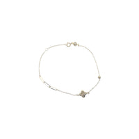 Zirconia Flower Fancy Bracelet (14K)