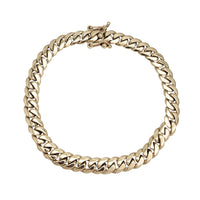 [Box Lock] Solid Miami Cuban Link Bracelet (14K)
