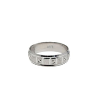 [6 mm] Diamond-Cut Dot Pattern Wedding Ring (14K)