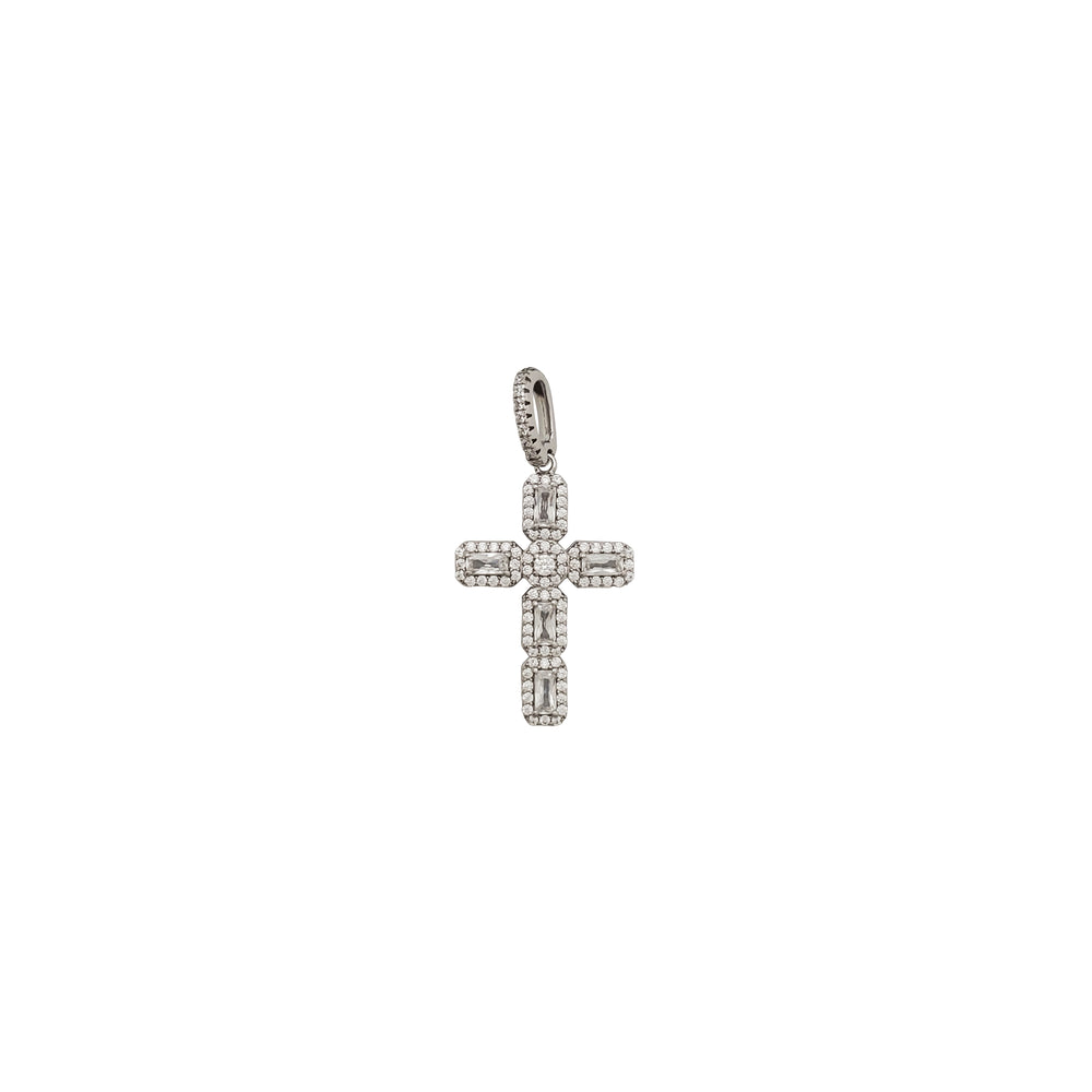 Zirconia Cross Pendant (Silver)