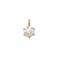 Round Solitaire Lab Grown Diamond Pendant (14K)