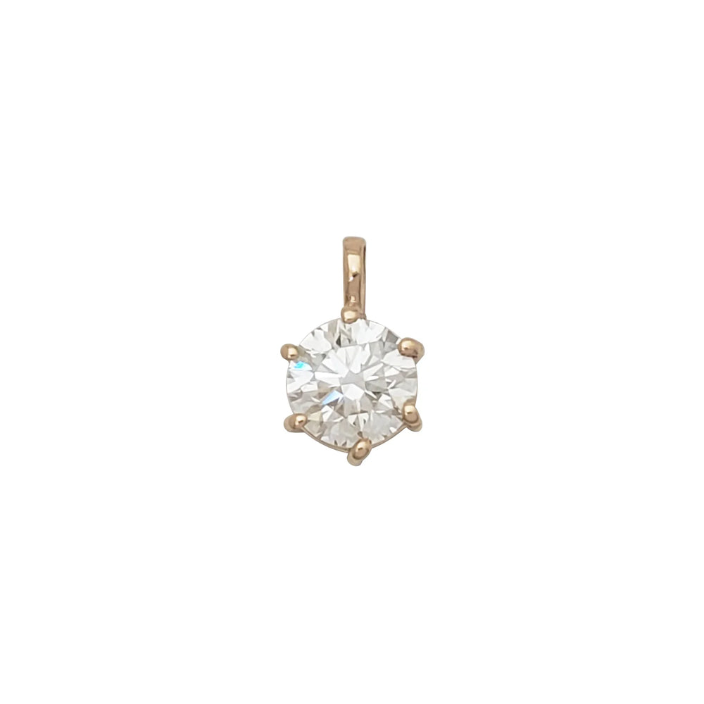 Zagaye na Solitaire Lab Grown Diamond Pendant (14K)