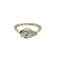 1.81ctw Pear Cut East West Lab Grown Diamond Engagement Ring (14K)