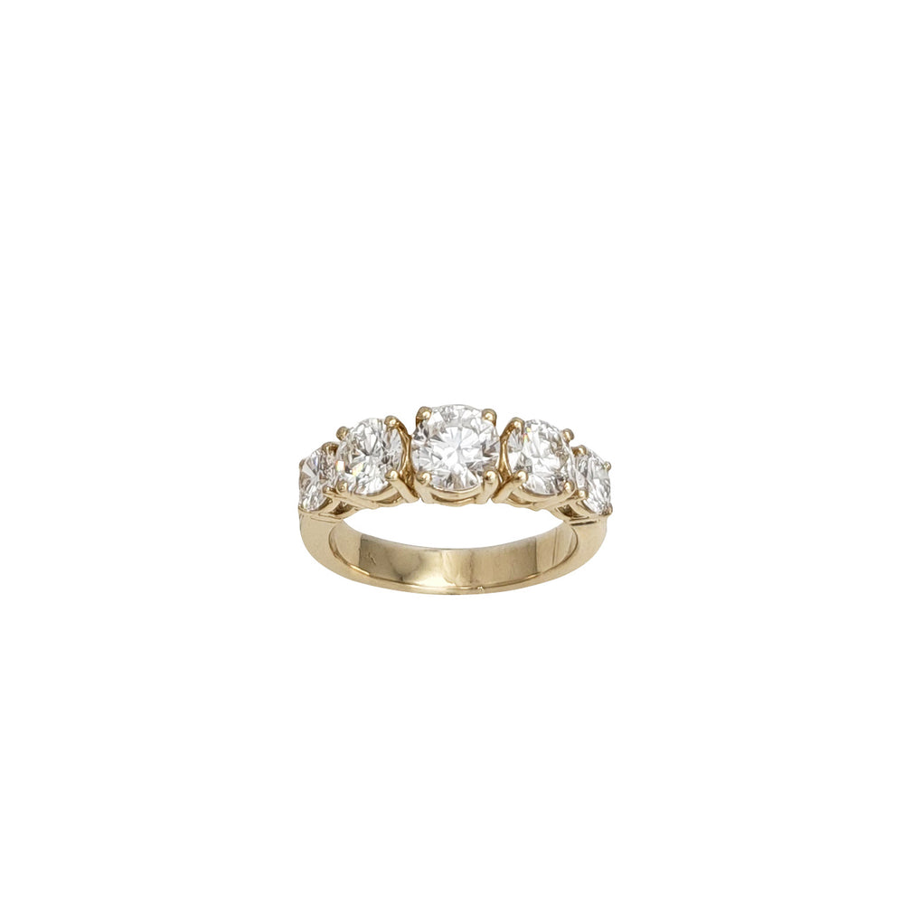 Round Five Stone 2.53ctw Lab Grown Diamond Solitaire Ring (14K)