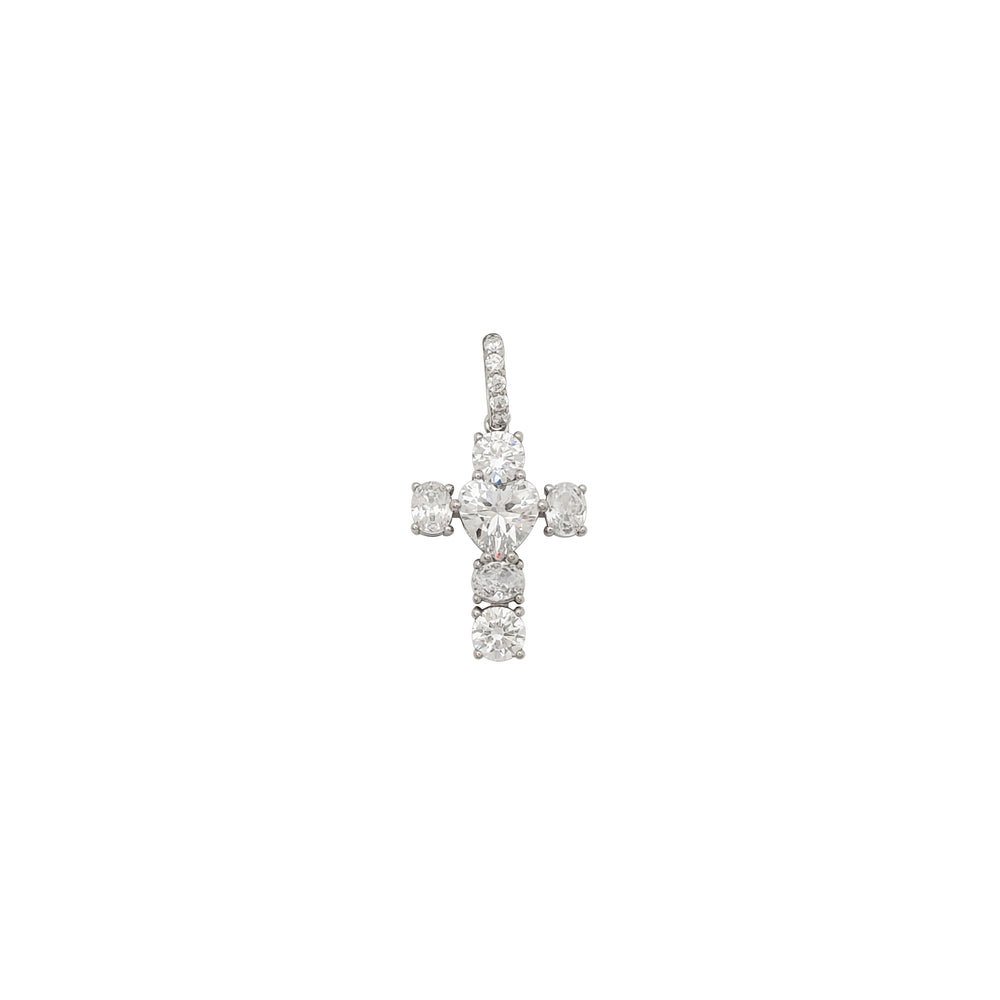 Zirconia Cross Pendant (Silver)