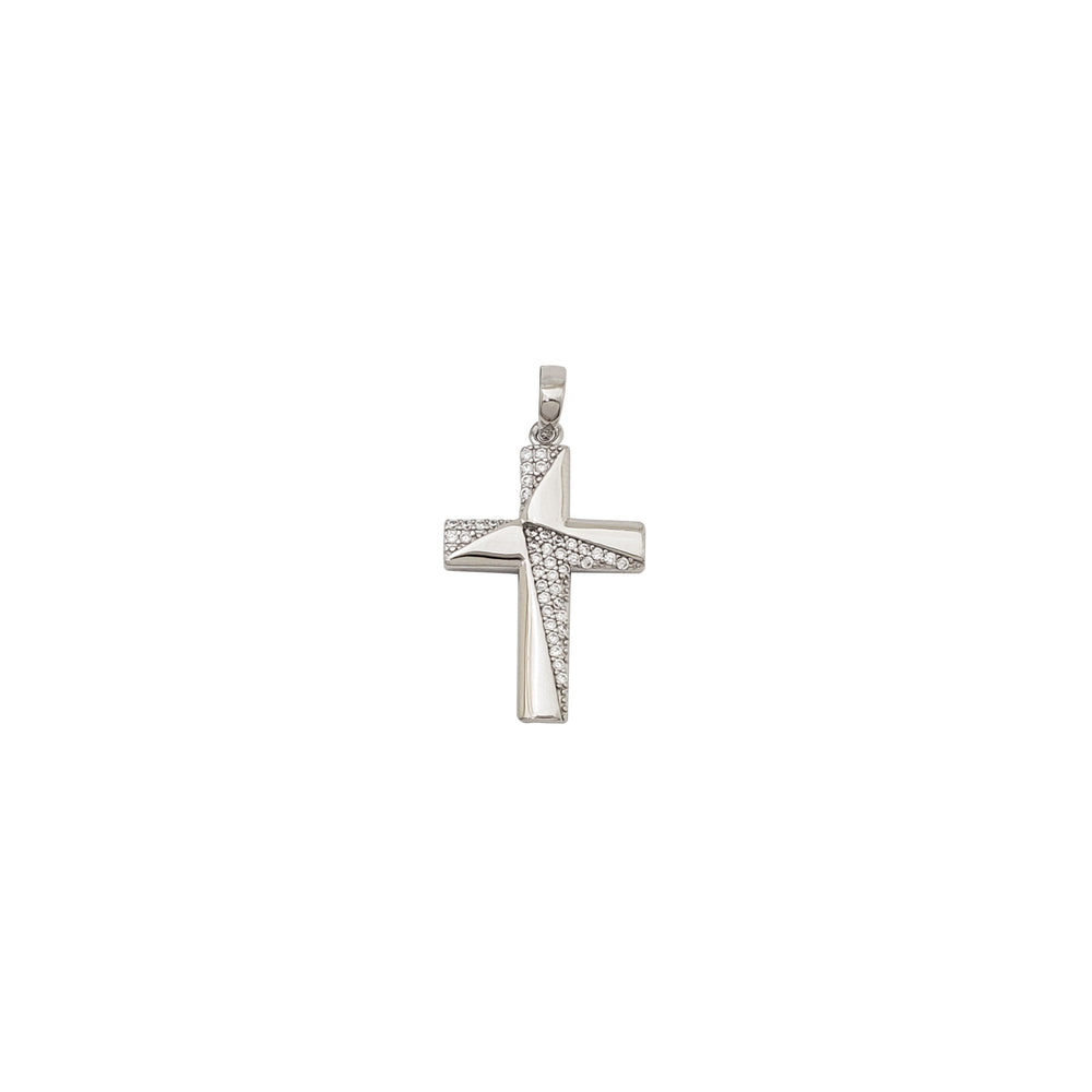 Zirconia Cross Pendant (Silver)