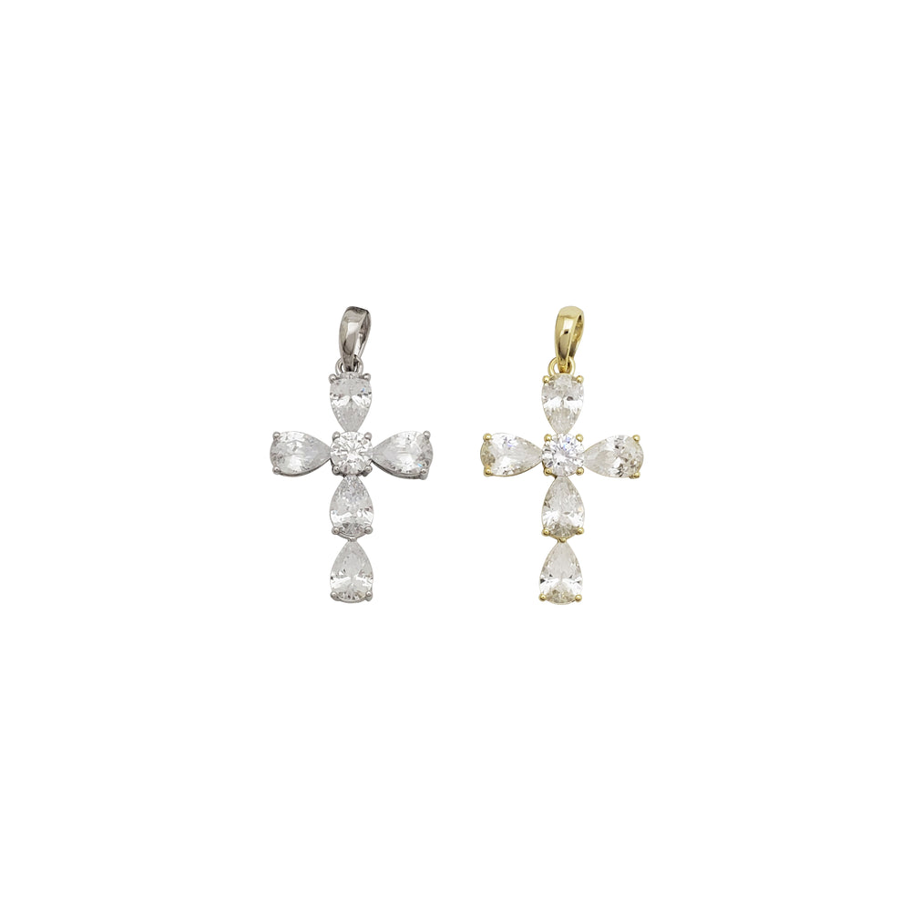 Zirconia Cross Pendant (Silver)