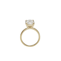 Oval Solitaire 4.01ctw Lab Grown Diamond Engagement Ring (14K)