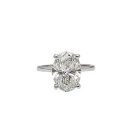 Oval Solitaire 4.01ctw Lab Grown Diamond Engagement Ring (14K)