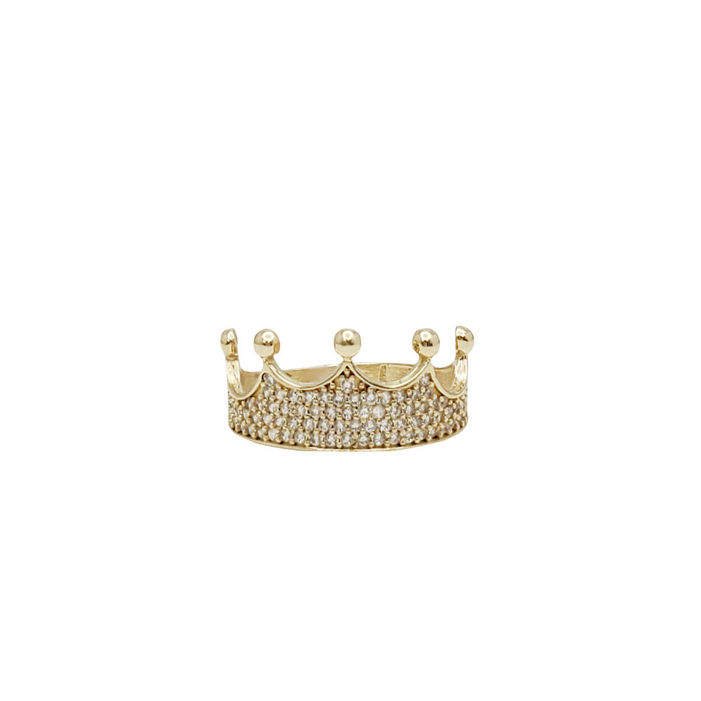 Zirconia Crown Ring (14K)