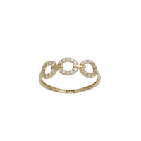 Zirconia Triple Circle Ring (14K)